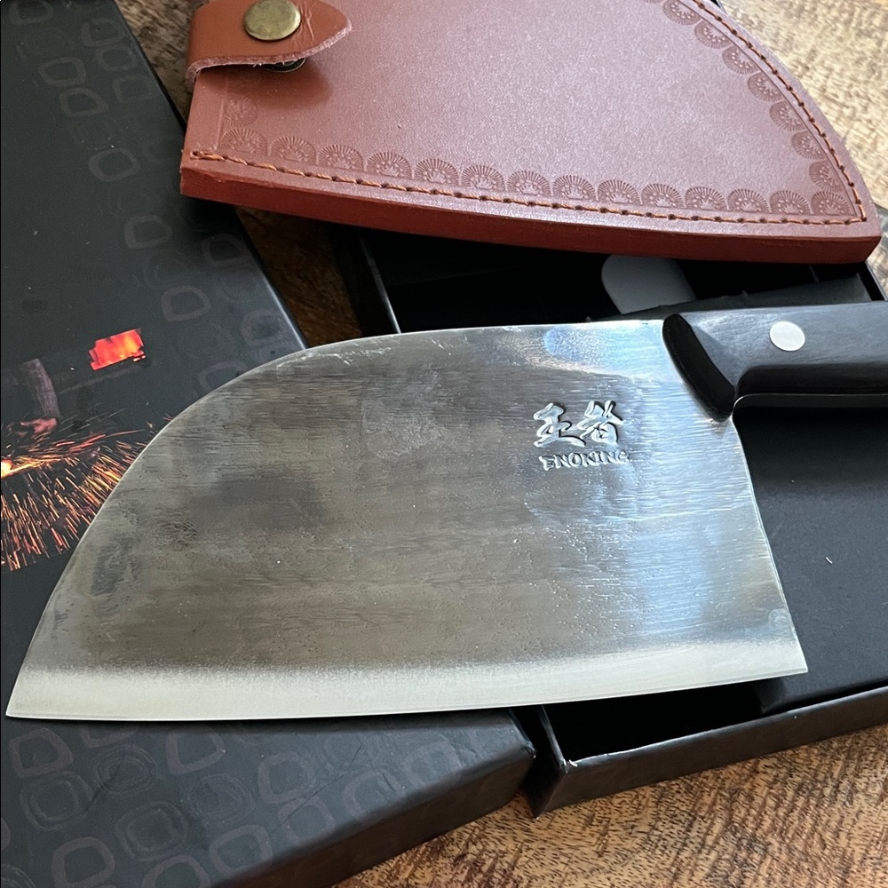 ENOKING    Serbian chef knife carbon steel6.5 inches Butcher.